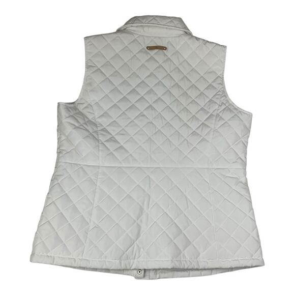 Lauren Ralph Lauren women's large white quilted crest diamond vest puffer cold - Picture 2 of 14